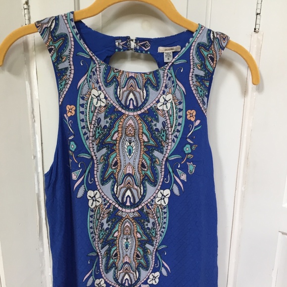 Ecote' Blue Boho Sleeveless Mini Dress - Picture 5 of 13